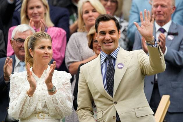 Mandatory Credit: Photo by Dave Shopland Shutterstock (13995876ae) Mirka Federer and Roger Federer in the Royal Box Wimbledon Tennis Championships, Day 2, The All England Lawn Tennis and Croquet Club, London, UK - 04 Jul 2023 Wimbledon Tennis Championships, Day 2, The All England Lawn Tennis and Croquet Club, London, UK - 04 Jul 2023  Copyright: xDavexShopland Shutterstockx 13995876ae