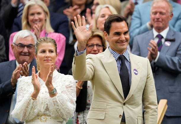Mandatory Credit: Photo by Dave Shopland Shutterstock (13995876af) Mirka Federer and Roger Federer in the Royal Box Wimbledon Tennis Championships, Day 2, The All England Lawn Tennis and Croquet Club, London, UK - 04 Jul 2023 Wimbledon Tennis Championships, Day 2, The All England Lawn Tennis and Croquet Club, London, UK - 04 Jul 2023  Copyright: xDavexShopland Shutterstockx 13995876af