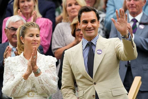 Mandatory Credit: Photo by Dave Shopland Shutterstock (13995876ag) Mirka Federer and Roger Federer in the Royal Box Wimbledon Tennis Championships, Day 2, The All England Lawn Tennis and Croquet Club, London, UK - 04 Jul 2023 Wimbledon Tennis Championships, Day 2, The All England Lawn Tennis and Croquet Club, London, UK - 04 Jul 2023  Copyright: xDavexShopland Shutterstockx 13995876ag