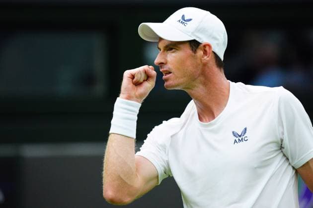 Mandatory Credit: Photo by Javier Garcia Shutterstock (13995877hz) Andy Murray celebrates during his first round match Wimbledon Tennis Championships, Day 2, The All England Lawn Tennis and Croquet Club, London, UK - 04 Jul 2023 Wimbledon Tennis Championships, Day 2, The All England Lawn Tennis and Croquet Club, London, UK - 04 Jul 2023  Copyright: xJavierxGarcia Shutterstockx 13995877hz