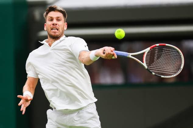 Mandatory Credit: Photo by Ella Ling Shutterstock (13995851cz) Cameron Norrie Wimbledon Tennis Championships, Day 2, The All England Lawn Tennis and Croquet Club, London, UK - 04 Jul 2023 Wimbledon Tennis Championships, Day 2, The All England Lawn Tennis and Croquet Club, London, UK - 04 Jul 2023  Copyright: xEllaxLing Shutterstockx 13995851cz