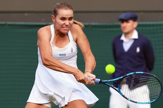 TENNIS - Wimbledon 2023 LONDON,ENGLAND,04.JUL.23 - TENNIS - WTA, Tennis Damen Tour, Wimbledon, Grand Slam. Image shows Sofia Kenin (USA).  GEPAxpictures xAlanxGrieves