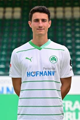 04.07.2023 - SpVgg Greuther Fürth ( Kleeblatt Spielvereinigung ) - 2. Fussball Bundesliga - Saison 2023 2024 - Fototermin Porträttermin Vorstellung Präsentation Pressetermin - - Einzelbild Einzelfoto Portrait Porträt Kopfbild - Marco Meyerhöfer Meyerhoefer (18, SpVgg Greuther Fürth )