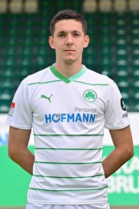 04.07.2023 - SpVgg Greuther Fürth ( Kleeblatt Spielvereinigung ) - 2. Fussball Bundesliga - Saison 2023 2024 - Fototermin Porträttermin Vorstellung Präsentation Pressetermin - - Einzelbild Einzelfoto Portrait Porträt Kopfbild - Damian Michalski (4, SpVgg Greuther Fürth )
