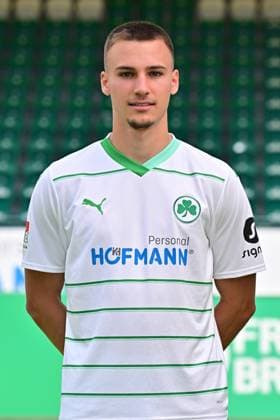 04.07.2023 - SpVgg Greuther Fürth ( Kleeblatt Spielvereinigung ) - 2. Fussball Bundesliga - Saison 2023 2024 - Fototermin Porträttermin Vorstellung Präsentation Pressetermin - - Einzelbild Einzelfoto Portrait Porträt Kopfbild - Tim Lemperle (19, SpVgg Greuther Fürth )