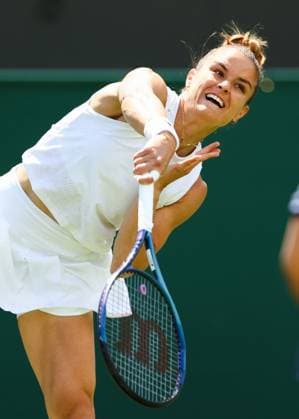 Mandatory Credit: Photo by Simon Dael Shutterstock (13995914a) Maria Sakkari Wimbledon Tennis Championships, Day 3, The All England Lawn Tennis and Croquet Club, London, UK - 05 Jul 2023 Wimbledon Tennis Championships, Day 3, The All England Lawn Tennis and Croquet Club, London, UK - 05 Jul 2023  Copyright: xSimonxDael Shutterstockx 13995914a