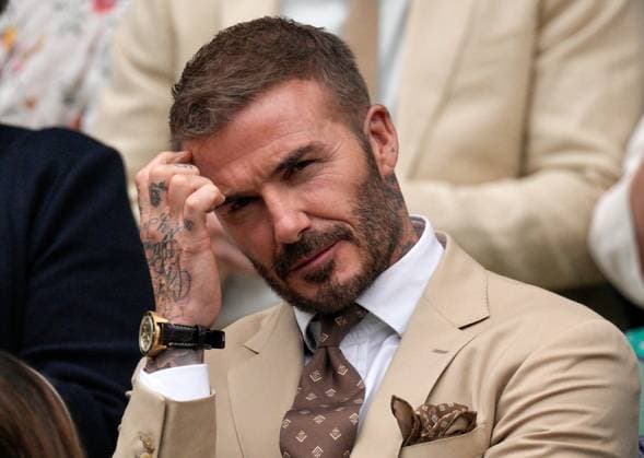 Mandatory Credit: Photo by Dave Shopland Shutterstock (13995910h) David Beckham watching the action from the Royal Box Wimbledon Tennis Championships, Day 3, The All England Lawn Tennis and Croquet Club, London, UK - 05 Jul 2023 Wimbledon Tennis Championships, Day 3, The All England Lawn Tennis and Croquet Club, London, UK - 05 Jul 2023  Copyright: xDavexShopland Shutterstockx 13995910h