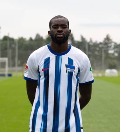 Wilfried Kanga (Hertha BSC); Hertha BSC; 2. Bundesliga, Porträttermin 2023 2024, 05.07. 2023, Copyright: xSebastianxRäppold MatthiasxKochx