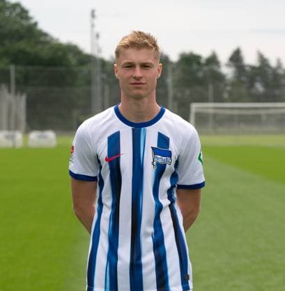 Julian Eitschberger (Hertha BSC); Hertha BSC; 2. Bundesliga, Porträttermin 2023 2024, 05.07. 2023, Copyright: xSebastianxRäppold MatthiasxKochx