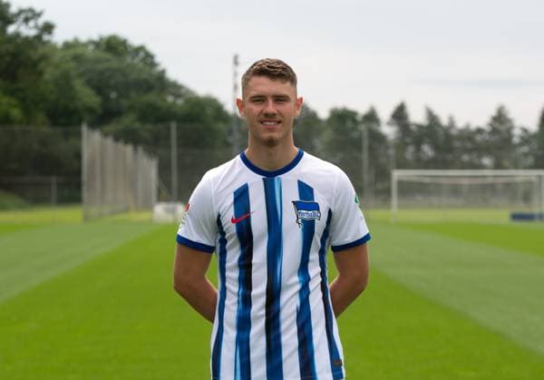 Linus Gechter (Hertha BSC); Hertha BSC; 2. Bundesliga, Porträttermin 2023 2024, 05.07. 2023, Copyright: xSebastianxRäppold MatthiasxKochx
