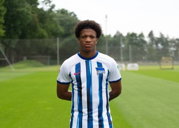 Jessic Ngankam (Hertha BSC); Hertha BSC; 2. Bundesliga, Porträttermin 2023 2024, 05.07. 2023, Copyright: xSebastianxRäppold MatthiasxKochx