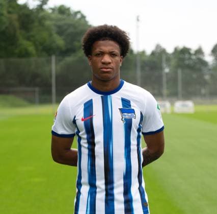 Jessic Ngankam (Hertha BSC); Hertha BSC; 2. Bundesliga, Porträttermin 2023 2024, 05.07. 2023, Copyright: xSebastianxRäppold MatthiasxKochx