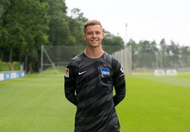 Torhüter Tjark Ernst (Hertha BSC); Hertha BSC; 2. Bundesliga, Porträttermin 2023 2024, 05.07. 2023, Copyright: xSebastianxRäppold MatthiasxKochx