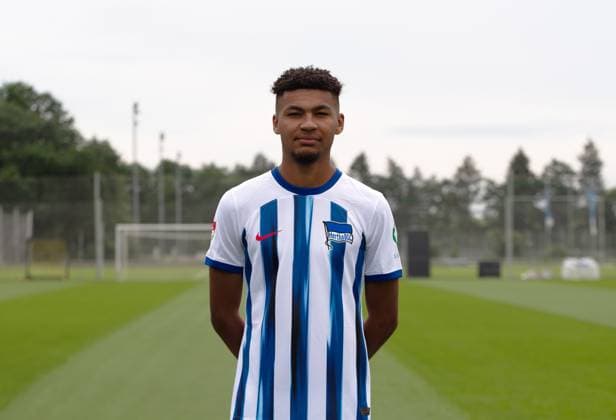 Joel da Silva Kiala (Hertha BSC); Hertha BSC; 2. Bundesliga, Porträttermin 2023 2024, 05.07. 2023, Copyright: xSebastianxRäppold MatthiasxKochx