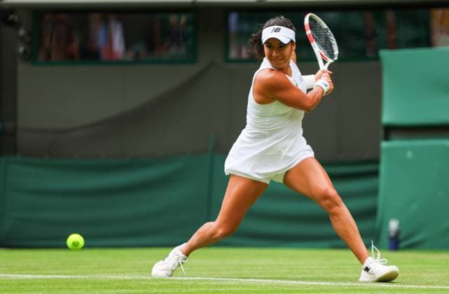 Mandatory Credit: Photo by Ella Ling Shutterstock (13995906u) Heather Watson Wimbledon Tennis Championships, Day 3, The All England Lawn Tennis and Croquet Club, London, UK - 05 Jul 2023 Wimbledon Tennis Championships, Day 3, The All England Lawn Tennis and Croquet Club, London, UK - 05 Jul 2023  Copyright: xEllaxLing Shutterstockx 13995906u
