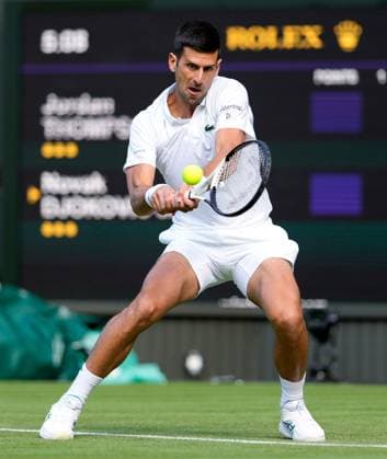 Mandatory Credit: Photo by Dave Shopland Shutterstock (13995910fs) Novak Djokovic during his second round match Wimbledon Tennis Championships, Day 3, The All England Lawn Tennis and Croquet Club, London, UK - 05 Jul 2023 Wimbledon Tennis Championships, Day 3, The All England Lawn Tennis and Croquet Club, London, UK - 05 Jul 2023  Copyright: xDavexShopland Shutterstockx 13995910fs