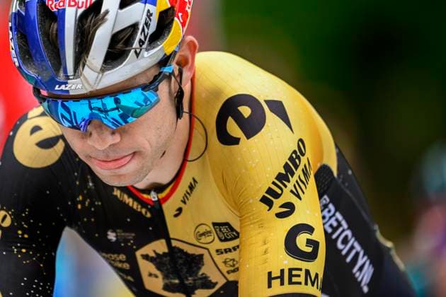Tour de France 2023 - Stage 05 LARUNS, FRANCE - JULY 05 : Van Aert Wout (BEL) of Jumbo-Visma pictured during stage 5 of the 110th edition of the Tour de France 2023 cycling race, a stage of 165 kms with start in Pau and finish in Laruns on July 05, 2023 in Laruns, France, 05 07 2023 ( Motordriver Kenny Verfaillie - Laruns France  Copyright: xNicoxVereeckenx