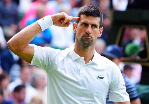 Mandatory Credit: Photo by Javier Garcia Shutterstock (13995913fa) Novak Djokovic during his second round match Wimbledon Tennis Championships, Day 3, The All England Lawn Tennis and Croquet Club, London, UK - 05 Jul 2023 Wimbledon Tennis Championships, Day 3, The All England Lawn Tennis and Croquet Club, London, UK - 05 Jul 2023  Copyright: xJavierxGarcia Shutterstockx 13995913fa