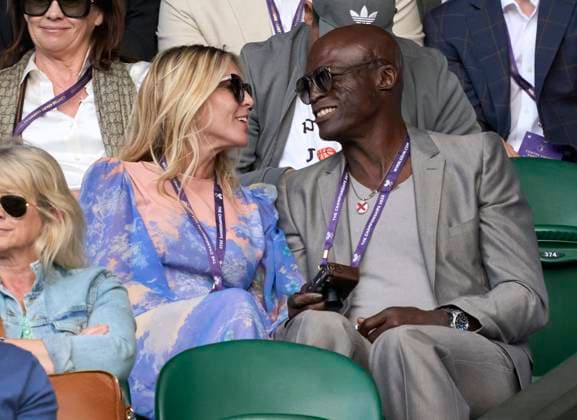 at the 2023 Wimbledon Championships Seal and Laura Strayer watching Djokovic on Day three at the 2023 Wimbledon Championships at the All England Club, London, United Kingdom., Credit:Peter van den Berg Avalon United Kingdom, England, London, All England Lawn Tennis and Croquet Club  Copyright: xPeterxvanxdenxBergx xAvalonx PCN_WIMBLEDON_SEAL_787369445
