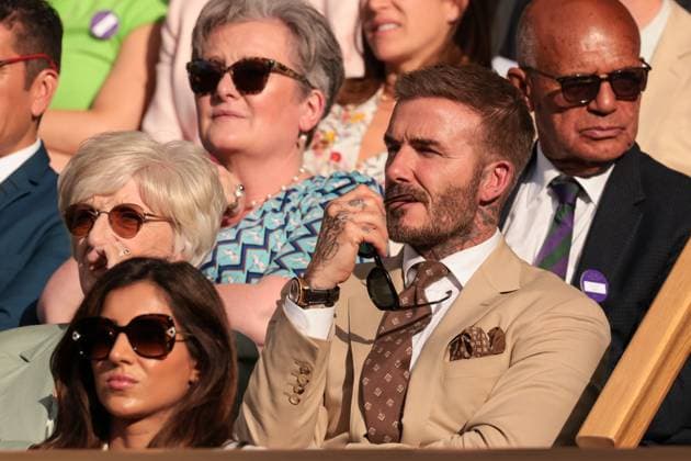 2023 Wimbledon Tournament LONDRES, LO - 05.07.2023: 2023 WIMBLEDON TOURNAMENT - Former football player David Beckham (ING) during Wimbledon Tournament 2023 held in London, England.(ING) during Wimbledon Tournament 2023 held in London, England. (Photo: Andre Chaco Fotoarena) x2397843x  AndrexChaco