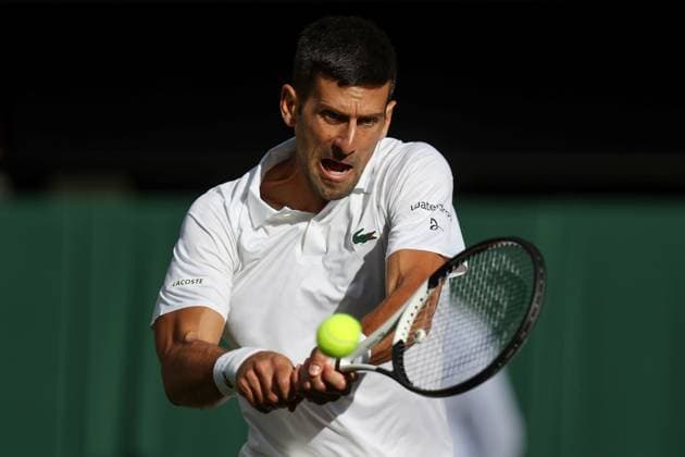 Wimbledon: Day Three 5 July 2023, Wimbledon - Wimbledon Tennis Championships - Day Three - Novak Djokovic (SRB) - Photo: Charlotte Wilson Offside . Wimbledon UK Copyright: xCharlottexWilsonx xOffsidexOffside