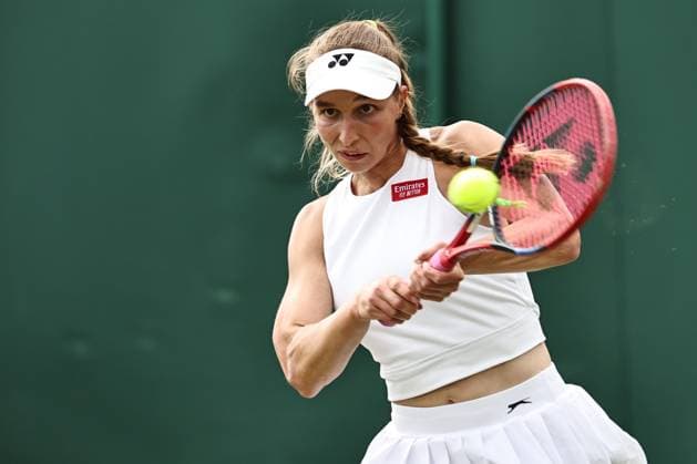 Tamara Korpatsch, GER, during rain delayed first round of 2023 All England Lawn Tennis Championships at Wimbledon, womens singles, London, 05 07 2023; -
