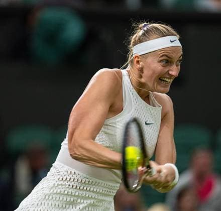 Tennis - Wimbledon Championship 2023 - Day 3 LONDON, ENGLAND - Wednesday, July 5, 2023: Petra Kvitova (CZE) in action against Jasmine Paolini (ITA) during the Ladies Singles 1st Round match on Day Three of The Championships Wimbledon 2023 at the All England Lawn Tennis and Croquet Club. LONDON All England Lawn Tennis and Croq GREATER LONDON ENGLAND  Copyright: xKirstenxHolstx P2023-07-05-Wimbledon_Day_3-57