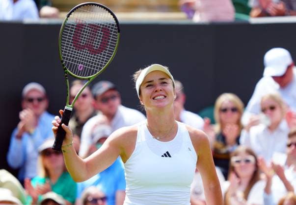 Mandatory Credit: Photo by Javier Garcia Shutterstock (13995919bi) Elina Svitolina celebrates victory in her second round match Wimbledon Tennis Championships, Day 4, The All England Lawn Tennis and Croquet Club, London, UK - 06 Jul 2023 Wimbledon Tennis Championships, Day 4, The All England Lawn Tennis and Croquet Club, London, UK - 06 Jul 2023  Copyright: xJavierxGarcia Shutterstockx 13995919bi