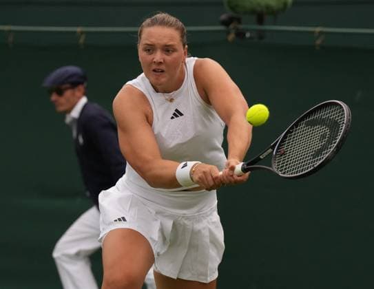 Tennis - 2023 Wimbledon Championships - Week One - Day Four - All England lawn Tennis & Racquet Club, Wimbledon - Thursday 6th July Karolina Muchova (CZE) v Jule Niemeier (GER) Jule Niemeier (GER) 