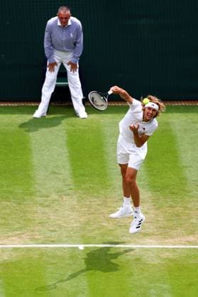 Mandatory Credit: Photo by Simon Dael Shutterstock (13995920an) Alexander Zverev during his first round match Wimbledon Tennis Championships, Day 4, The All England Lawn Tennis and Croquet Club, London, UK - 06 Jul 2023 Wimbledon Tennis Championships, Day 4, The All England Lawn Tennis and Croquet Club, London, UK - 06 Jul 2023  Copyright: xSimonxDael Shutterstockx 13995920an