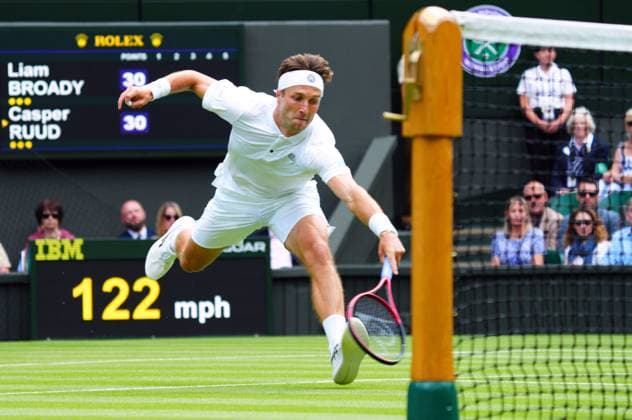 Mandatory Credit: Photo by Javier Garcia Shutterstock (13995919bl) Liam Broady during his second round match Wimbledon Tennis Championships, Day 4, The All England Lawn Tennis and Croquet Club, London, UK - 06 Jul 2023 Wimbledon Tennis Championships, Day 4, The All England Lawn Tennis and Croquet Club, London, UK - 06 Jul 2023  Copyright: xJavierxGarcia Shutterstockx 13995919bl