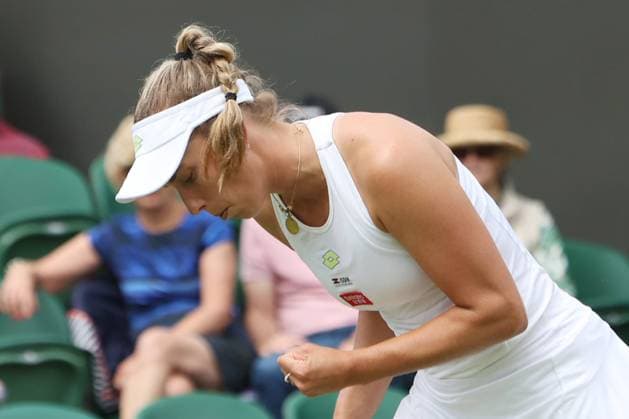 The Championships Wimbledon 2023- DAY 4- 06 07 2023 Great Britain, London, All England Lawn Tennis Club, The Championships Wimbledon 2023 - DAY 4- 06 07 2023 Belgian player Elise Mertens (BEL) pictured during her second round against Elina Svitolina (UKR) in London , All England Lawn Tennis Club at The Championships Wimbledon 2023 LONDON GREAT BRITAIN  Copyright: xMélaniexJeusettex