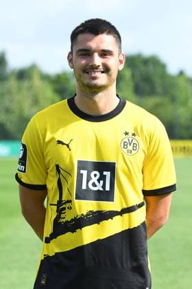 Borussia Dortmund II; 3.Liga, Porträttermin 2023 2024 Mario Suver; Borussia Dortmund II; 3. Liga, Porträttermin 2023 2024
