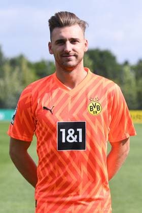 Borussia Dortmund II; 3.Liga, Porträttermin 2023 2024 Marcel Lotka; Borussia Dortmund II; 3. Liga, Porträttermin 2023 2024