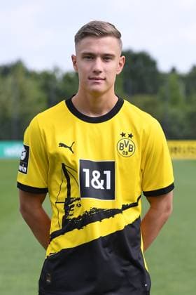 Borussia Dortmund II; 3.Liga, Porträttermin 2023 2024 Jonah Husseck; Borussia Dortmund II; 3. Liga, Porträttermin 2023 2024
