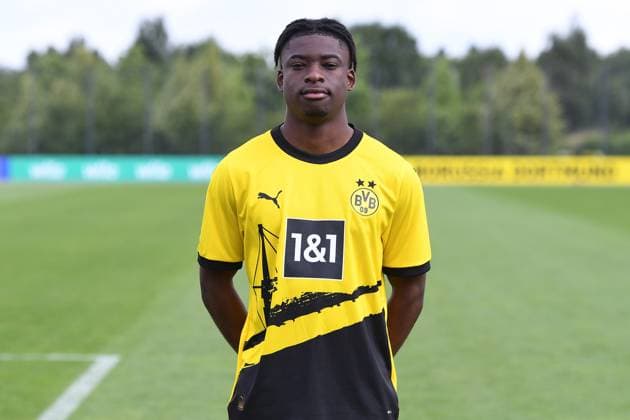 Borussia Dortmund II; 3.Liga, Porträttermin 2023 2024 Samuel Bamba; Borussia Dortmund II; 3. Liga, Porträttermin 2023 2024