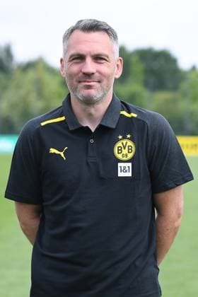 Borussia Dortmund II; 3.Liga, Porträttermin 2023 2024 Cheftrainer Jan Zimmermann; Borussia Dortmund II; 3. Liga, Porträttermin 2023 2024