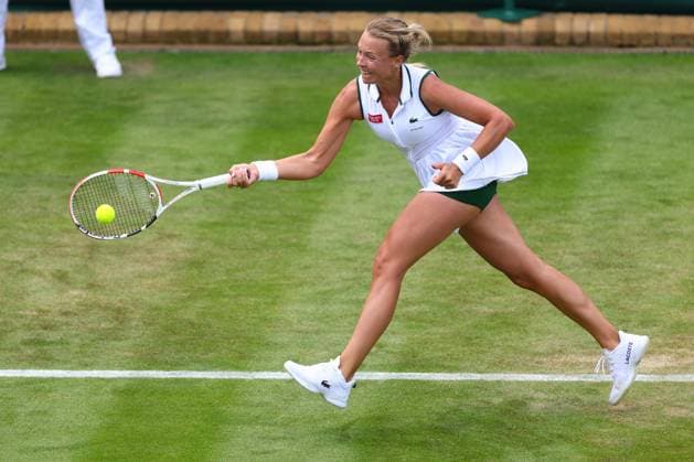 Mandatory Credit: Photo by Simon Dael Shutterstock (13995920cm) Anett Kontaveit during her second round match. The 27-year-old Estonian player has announced that she will retire after the tournament due to a back injury Wimbledon Tennis Championships, Day 4, The All England Lawn Tennis and Croquet Club, London, UK - 06 Jul 2023 Wimbledon Tennis Championships, Day 4, The All England Lawn Tennis and Croquet Club, London, UK - 06 Jul 2023  Copyright: xSimonxDael Shutterstockx 13995920cm