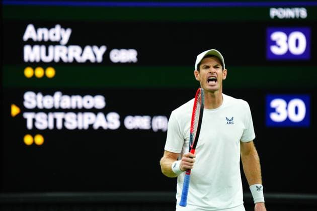 Mandatory Credit: Photo by Javier Garcia Shutterstock (13995919ke) Andy Murray reacts angrilly during his second round match Wimbledon Tennis Championships, Day 4, The All England Lawn Tennis and Croquet Club, London, UK - 06 Jul 2023 Wimbledon Tennis Championships, Day 4, The All England Lawn Tennis and Croquet Club, London, UK - 06 Jul 2023  Copyright: xJavierxGarcia Shutterstockx 13995919ke