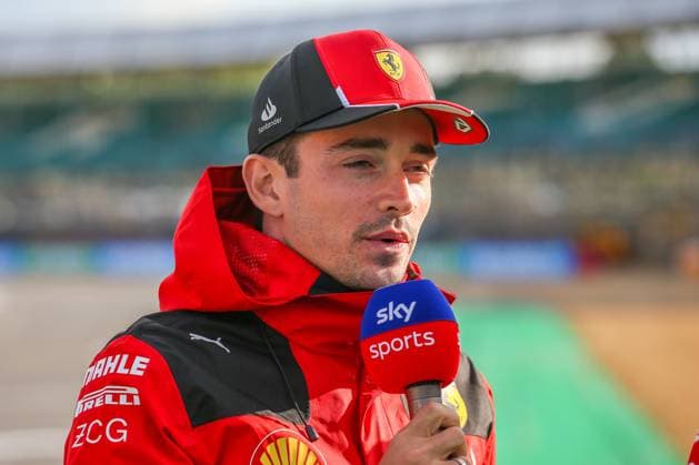 FORMULA 1 ARAMCO BRITISH GRAND PRIX 2023, 06 07 2023 Charles Leclerc 16 (MON), Scuderia Ferrari SF-23 media interview sky sports during the FORMULA 1 ARAMCO BRITISH GRAND PRIX 2023 at Silverstone Circuit, Silverstone, United Kingdom on 6 July 2023 Editorial Use Only Copyright: xPhilxDuncanx ESM-0742-0002