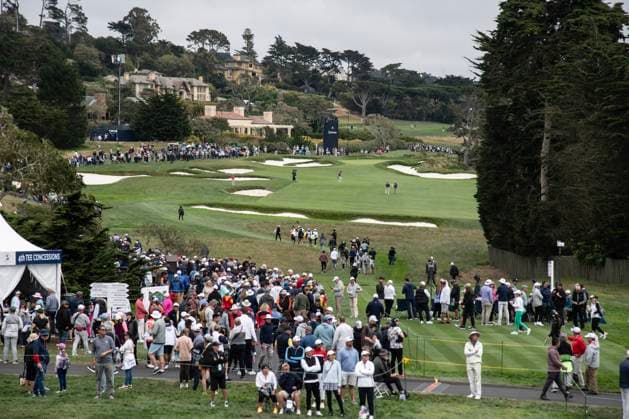 Golfers walk up the fourth fairway in round one of the Women s U.S. Open at Pebble Beach, California on Thursday, July 6, 2023.  PBP2023070625 TERRYxSCHMITT