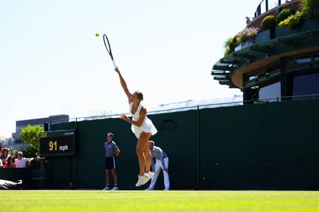 Mandatory Credit: Photo by Simon Dael Shutterstock (13995929q) Marta Kostyuk during her second round match Wimbledon Tennis Championships, Day 5, The All England Lawn Tennis and Croquet Club, London, UK - 07 Jul 2023 Wimbledon Tennis Championships, Day 5, The All England Lawn Tennis and Croquet Club, London, UK - 07 Jul 2023  Copyright: xSimonxDael Shutterstockx 13995929q