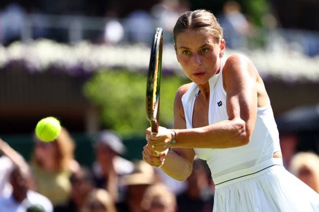 Mandatory Credit: Photo by Simon Dael Shutterstock (13995929i) Marta Kostyuk during her second round match Wimbledon Tennis Championships, Day 5, The All England Lawn Tennis and Croquet Club, London, UK - 07 Jul 2023 Wimbledon Tennis Championships, Day 5, The All England Lawn Tennis and Croquet Club, London, UK - 07 Jul 2023  Copyright: xSimonxDael Shutterstockx 13995929i