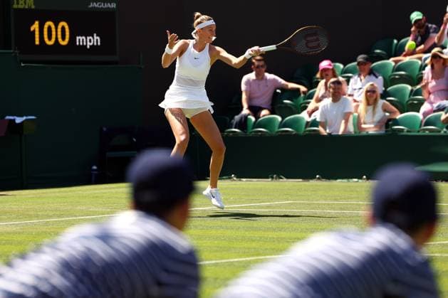 Mandatory Credit: Photo by Simon Dael Shutterstock (13995929ao) Petra Kvitova during her second round match Wimbledon Tennis Championships, Day 5, The All England Lawn Tennis and Croquet Club, London, UK - 07 Jul 2023 Wimbledon Tennis Championships, Day 5, The All England Lawn Tennis and Croquet Club, London, UK - 07 Jul 2023  Copyright: xSimonxDael Shutterstockx 13995929ao