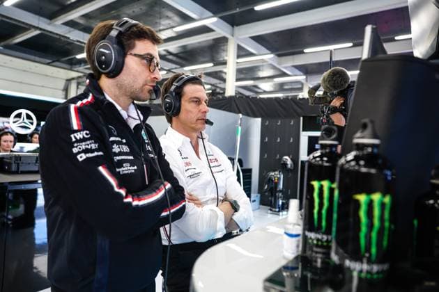 Jerome D Ambrosio (BEL, Mercedes-AMG Petronas F1 Team), Toto Wolff (AUT, Mercedes-AMG Petronas F1 Team), F1 Grand Prix of Great Britain at Silverstone Circuit on July 7, 2023 in Silverstone, Great Britain. (Photo by HOCH ZWEI) Silverstone Great Britain