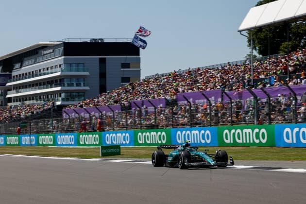 14 Fernando Alonso (ESP, Aston Martin Aramco Cognizant F1 Team), F1 Grand Prix of Great Britain at Silverstone Circuit on July 7, 2023 in Silverstone, Great Britain. (Photo by HOCH ZWEI) Silverstone Great Britain