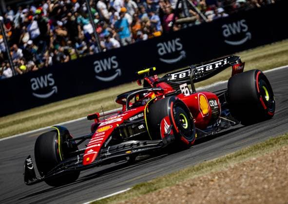 SILVERSTONE - Carlos Sainz (Ferrari) during the 1st free practice for the Grand Prix of Great Britain. ANP SEM VAN DER WAL F1 Grand Prix of Great Britain - Practice 2023 xVIxANPxSportx xxANPxIVx 473205605 originalFilename: 473205605.jpg