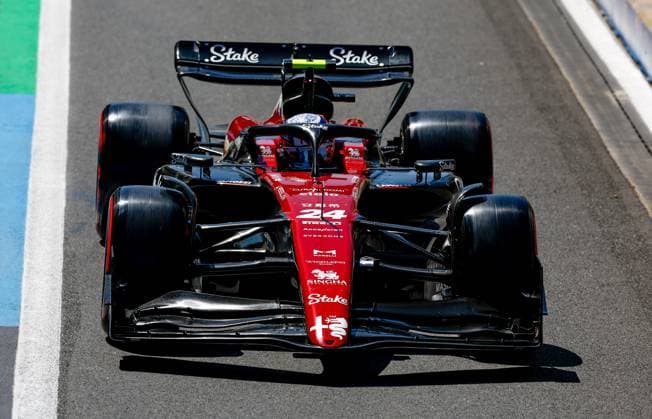 24 Guanyu Zhou (CHN, Alfa Romeo F1 Team Stake), F1 Grand Prix of Great Britain at Silverstone Circuit on July 7, 2023 in Silverstone, Great Britain. (Photo by HOCH ZWEI) Silverstone Great Britain