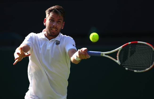 Mandatory Credit: Photo by Ella Ling Shutterstock (13995924br) Cameron Norrie in action against Christopher Eubanks Wimbledon Tennis Championships, Day 5, The All England Lawn Tennis and Croquet Club, London, UK - 07 Jul 2023 Wimbledon Tennis Championships, Day 5, The All England Lawn Tennis and Croquet Club, London, UK - 07 Jul 2023  Copyright: xEllaxLing Shutterstockx 13995924br