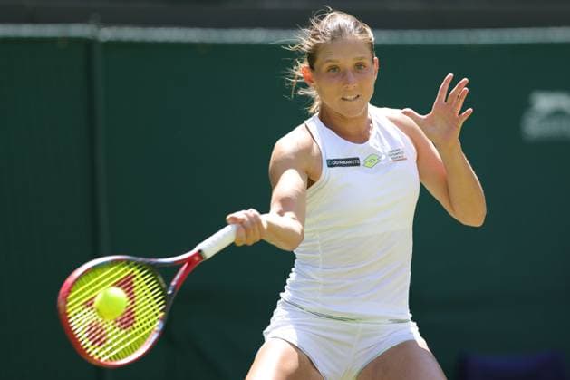 Varvara Gracheva, FRA, during rain delayed second round of 2023 All England Lawn Tennis Championships at Wimbledon, womens singles, London, 07 07 2023; -